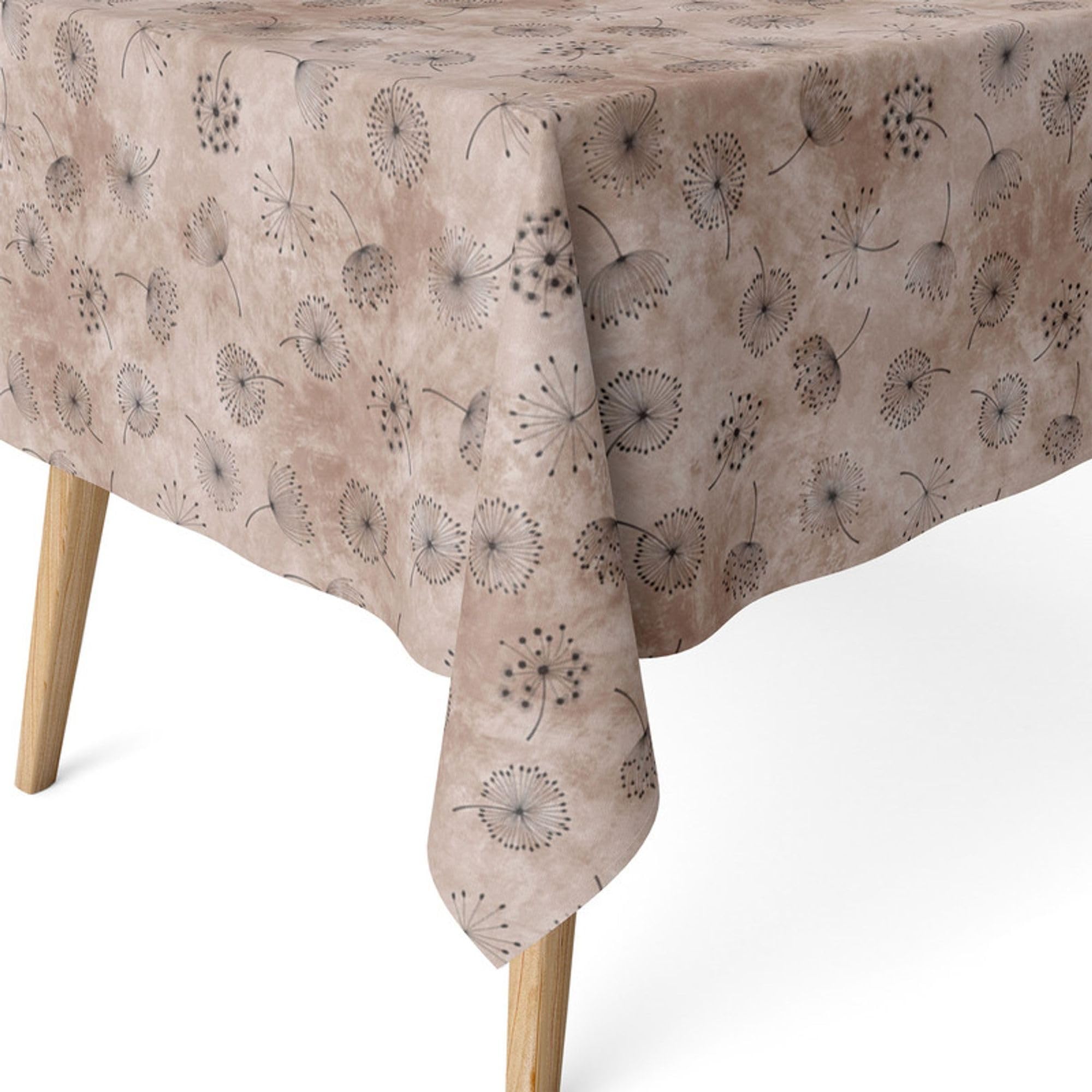 ECOMMERC3 | Stain Resistant Tablecloth for Rectangular Table, Size 260 x 140 cm - Stain Resistant Tablecloth, Extra Soft and Waterproof, Brown