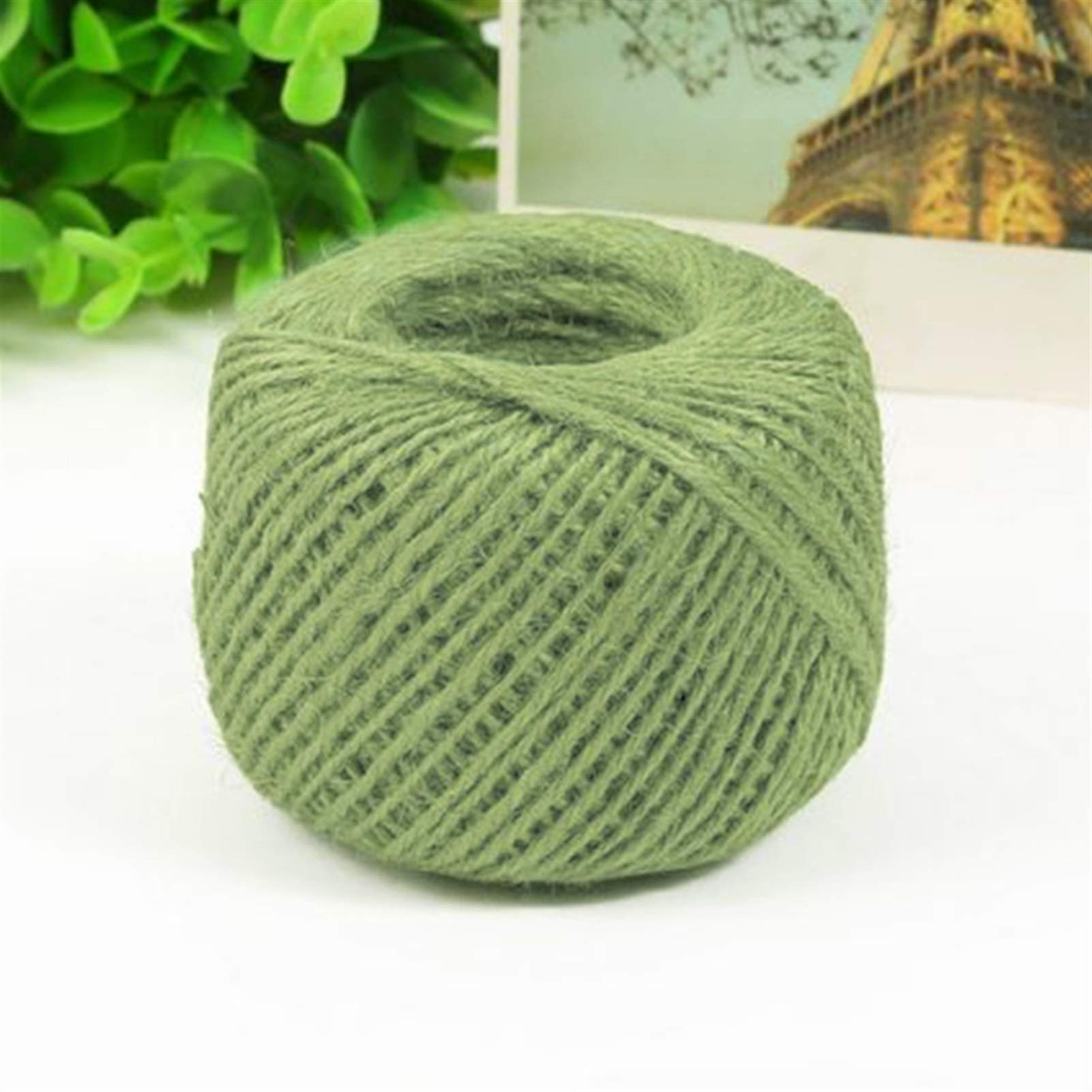 Zkenshan-Natural Jute Twine 50M Burlap Natural Fiber Jute Twine Rope String Knitting Sweater Textile Craft DIY Supplies Clothes Decor, Natural Jute Fiber (Color : Purple)