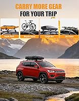 Vista 7 de KINGGERI Barras Transversales de Techo de 260lbs Compatibles con Jeep Compass 2018-2025, Rieles de Techo de Aluminio de Alta Resistencia, Barras