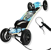 MBS Atom 95X Mountainboard with Brake - Beginner All-Terrain Longboard, Non-Electric Snowboard Alternative