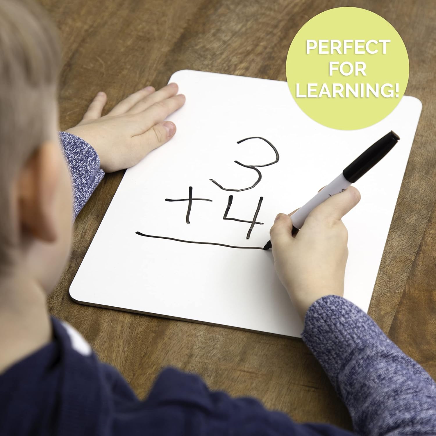 Brilliant Bee - 30-Pack Dry Erase Whiteboard Set - Includes 30 Mini Dry Erase Whiteboards (9" x 12"), Black Markers & Erasers - Classroom Must Haves for Teachers and Homeschool Supplies