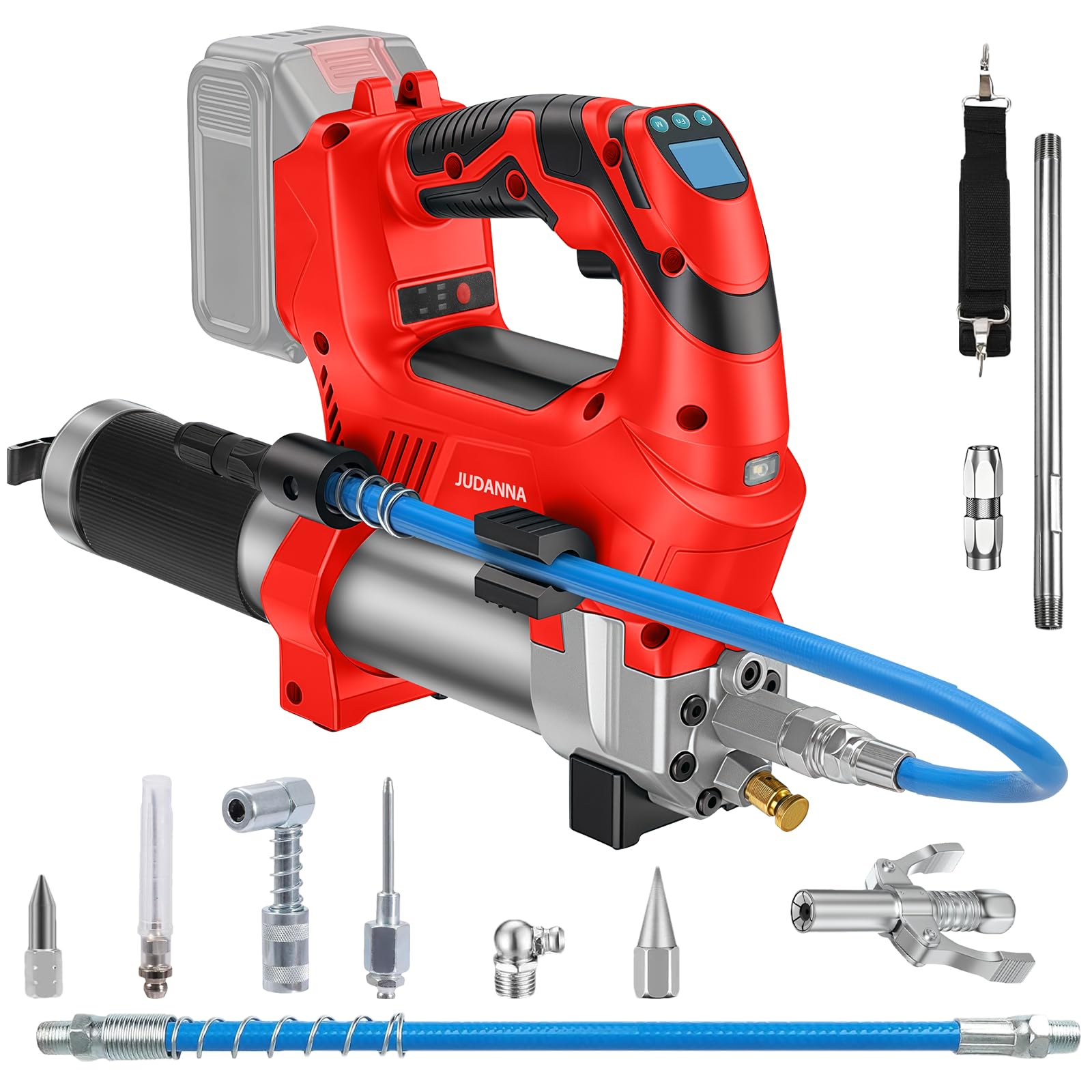 Akku Fettpresse für Milwaukee M18 Akku, 12000PSI 160g/min (ohne Akku)
