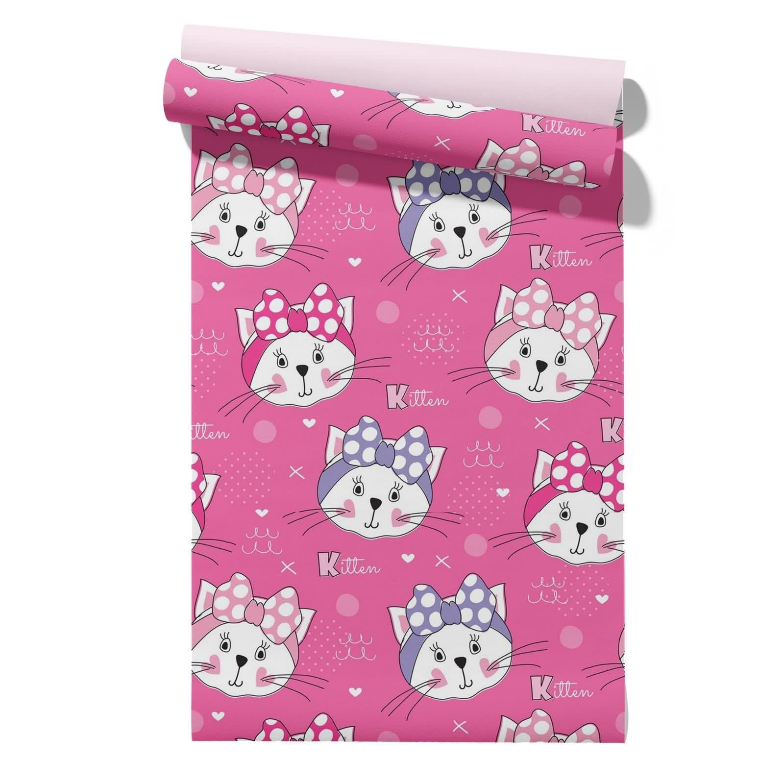 Cevan Style 2 Peel And Stick Wallpaper Geometric Outdoor Covering Ideas Cartoon Cat Cute Heartwarming 45X500cm