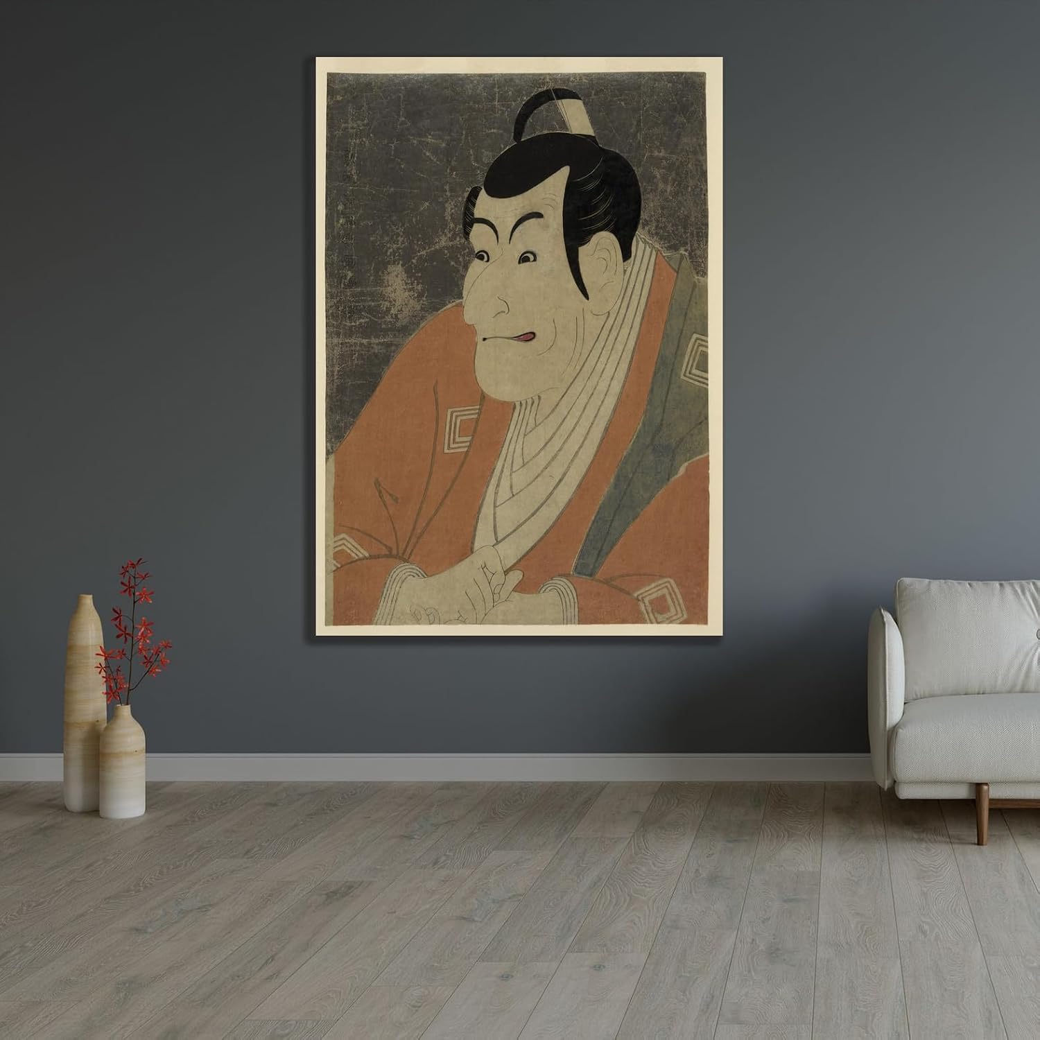 ArtDirect Ichikawa ebizō no takemura sadanoshin (1794) Custom Framed Art Print Giclee Print or Canvas Options with Various Sizes and Customization by Tōshūsai Sharaku
