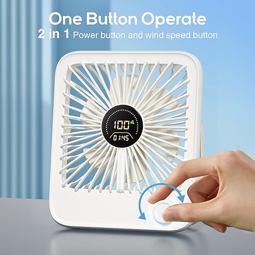 Miniatura 5 de Shintrend Ventilador de escritorio USB ventilador de viaje portátil para crucero, ventilador pequeño personal ultra silencioso con 100 velocidades