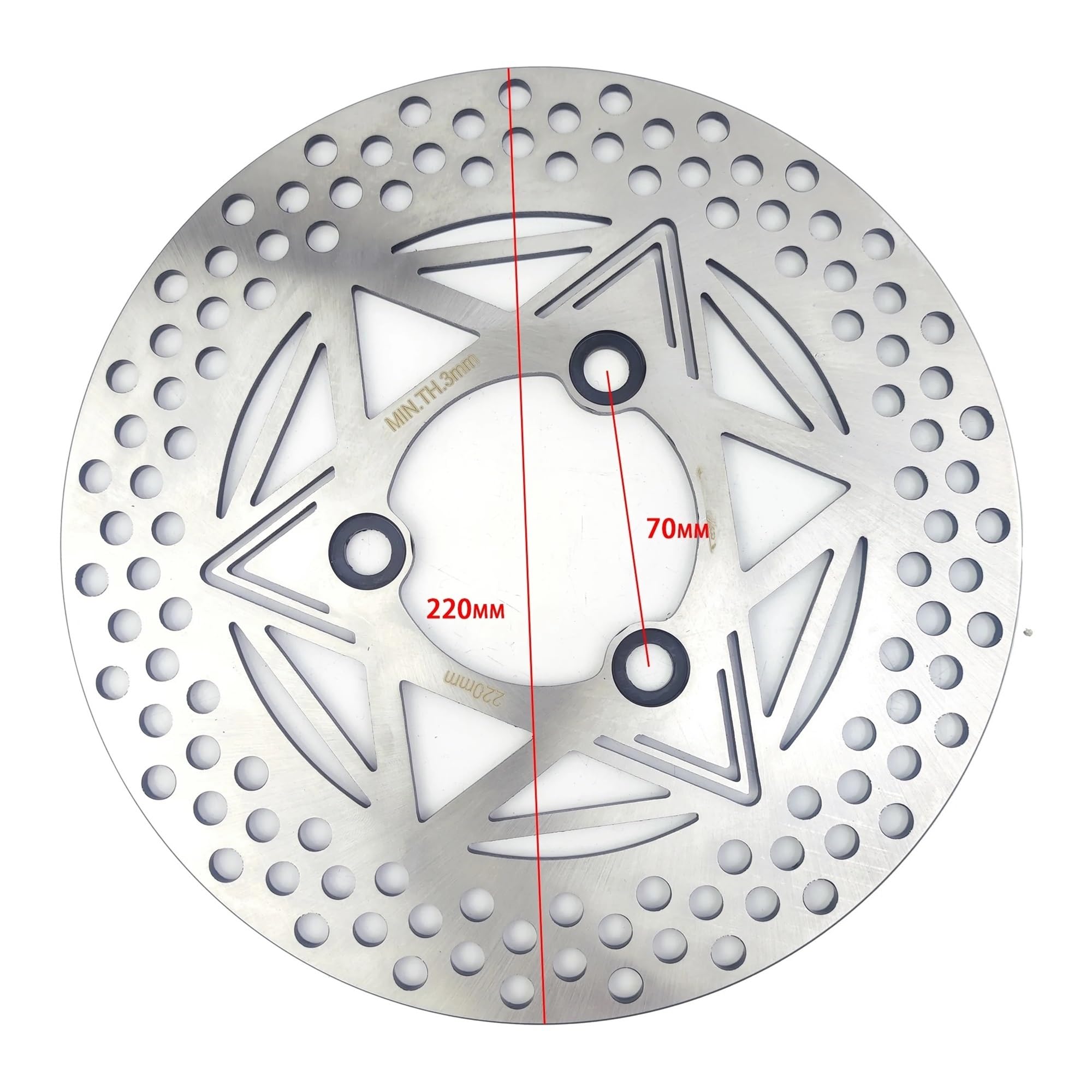 Disco freno flottante Staffa Adattatore E Pompa Lavorata Per Pinza Freno A Disco Da 220x70 Mm Per Scooter Moto Per Aerox BWS RSZ(Silver)