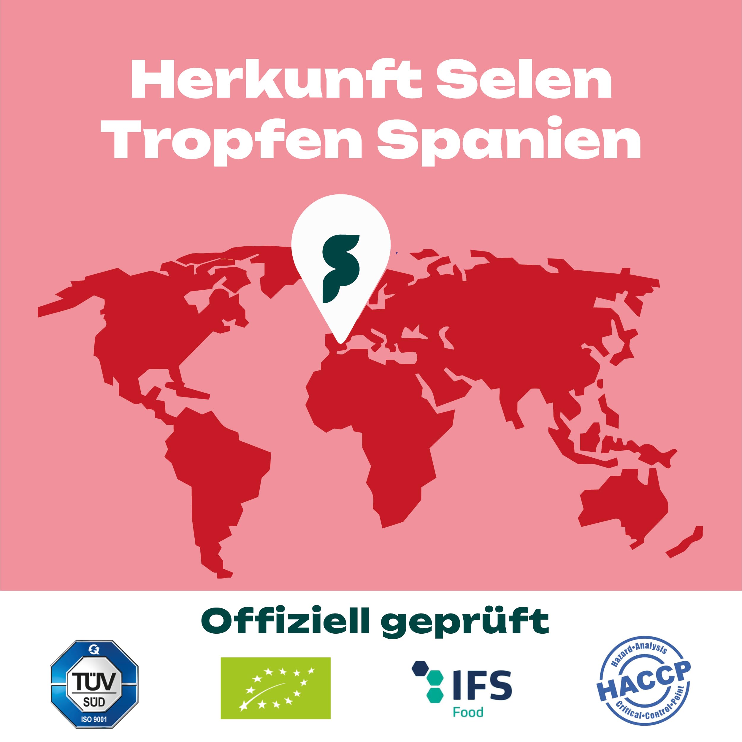 Selen Tropfen flüssig 200µg | 10µg pro Tropfen | 200µg pro Tagesdosis | SEHR HOHE AUFNAHMEFÄHIGKEIT | vegan | laborgeprüft | Made in Germany