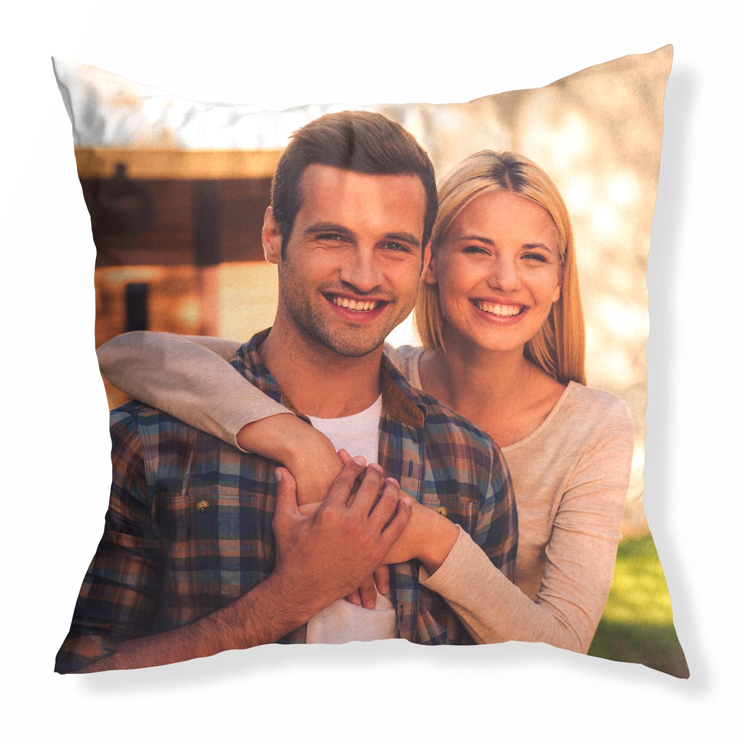 Custom Pillows with Picture (16 Inch X 16 Inch Optional Pillow Insert) Personalized Couple PillowCover,Optional Two-Sides Design Printed,Custom Chrisrmas Gifts for Couples,Mother,Father
