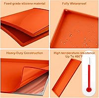 Vista 8 de BANGIE Alfombrilla de silicona de 17 pulgadas para accesorios Blackstone, cubierta antideformación y resistente a los rayos UV para parrilla de mesa