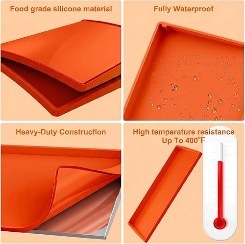 Miniatura 8 de BANGIE Alfombrilla de silicona resistente de 17 pulgadas para plancha de mesa Blackstone de 17 pulgadas, cubierta protectora extra gruesa de alta