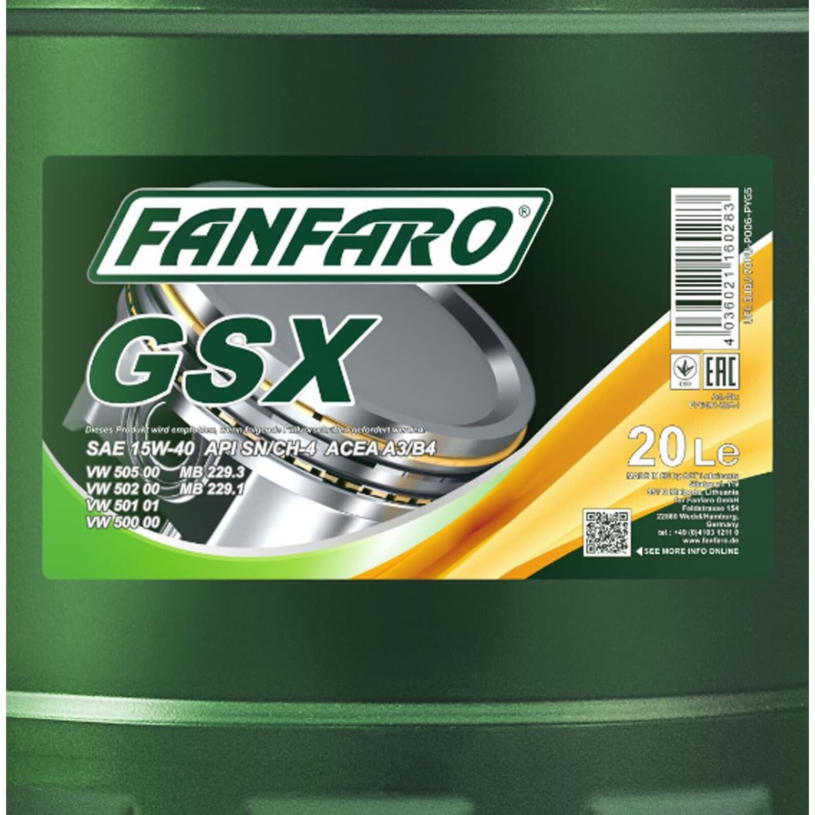 SCT Germany 2x 16028302000 Öl (40 L) | FF6401-20,