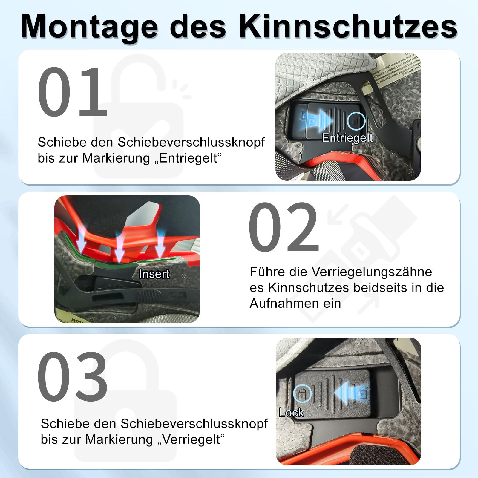 KINGBIKE Casque intégral pour enfant avec protège-menton amovible | Casque de vélo pour scooter, vélo et multisport, casque de protection à partir de 5 ans pour garçons et filles 51-55 cm