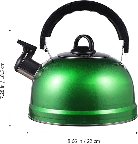 Miniatura 7 de DOITOOL Hervidor de té para estufa, tetera silbante, tetera de acero inoxidable, tetera para estufa, gran capacidad, 1.2 L, hervidor de té verde de