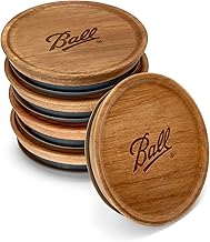Ball Jar Lids, 5 Pack Ball Jar Wooden Storage Lids