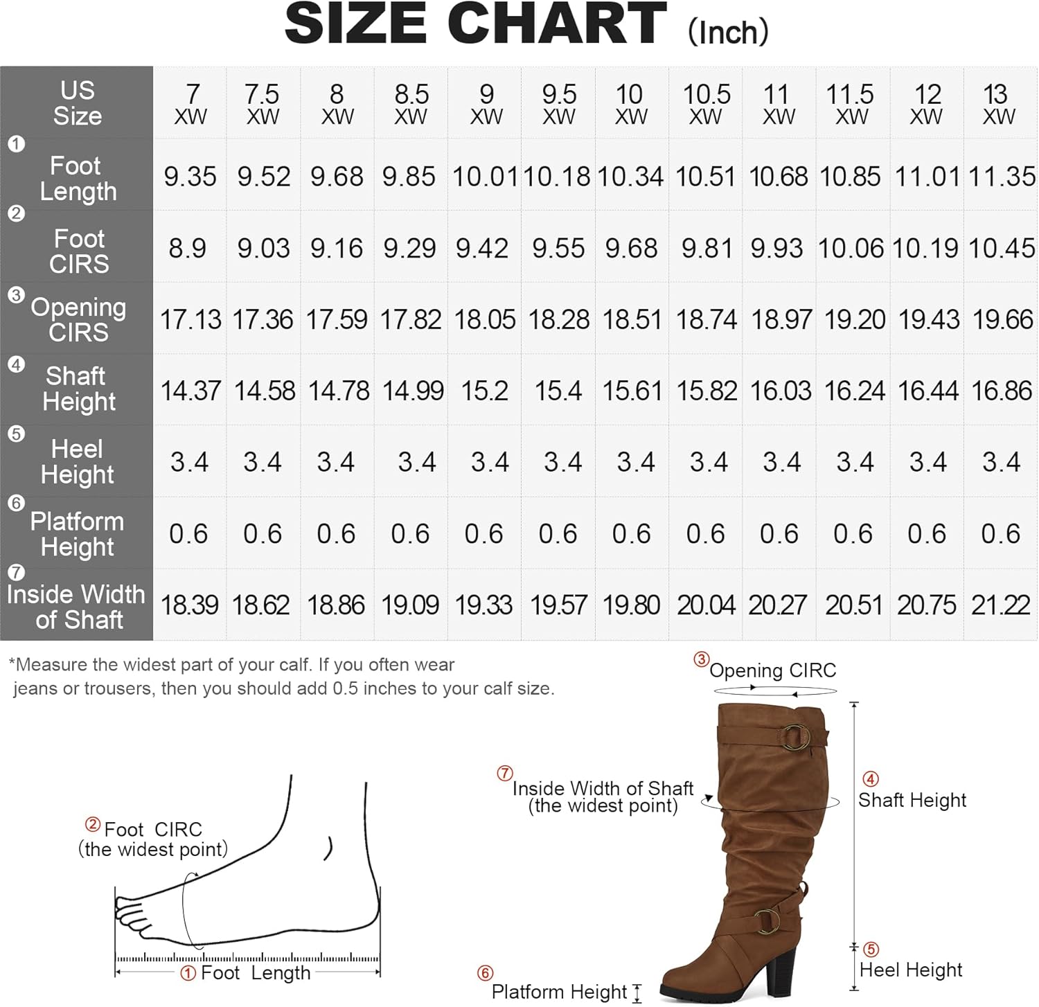 mysoft Women's Wide/Extra Wide Calf Knee High Boots Fashion Chunky Block Heel Pull On Winter Boots with Side Zippers - Image 6