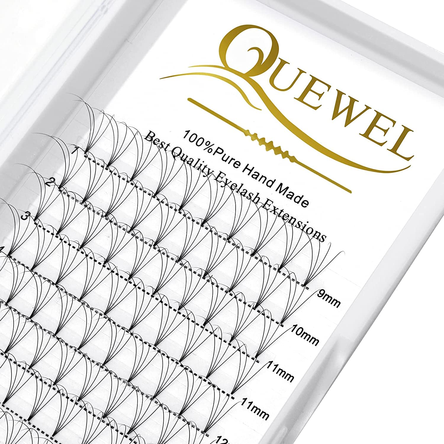 Premade Fan Volume Lash Extensions 6D 0.07D MIX8-15mm Russian Pre Made Fan Lashes | 3D 4D 5D 6D 0.07/0.10 C/D Curl 8-15mm | Long Lasting | Easy Application（6D 0.07D MIX8-15mm） — view 10
