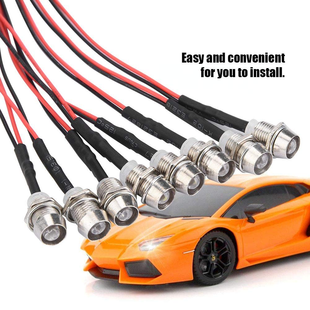 Phare LED Pour Voiture RC échelle 1/10 - Lumière Blanche - Alimentation Par Récepteur - 4