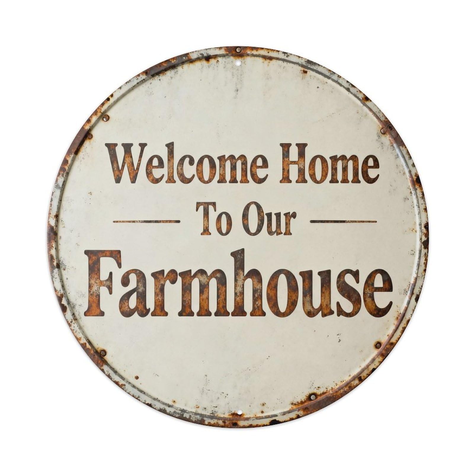 Welcome Home To Our Farmhouse Metal Tin Sign Plaque