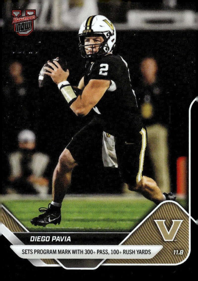 DIEGO PAVIA RC 2025 Bowman NOW 2/10 Black Foil #41 Pre-ROOKIE Vanderbilt NM-MT Football School Record