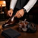 TANNR Brown Leather Shoe Cream | Leather Conditioner & Polish for Shoes, Boots, Bags, Jackets & Wallets | Restores Shine, Protects Leather & Enhances Color | Brown Shoe Polish Cream, 50g gallery image