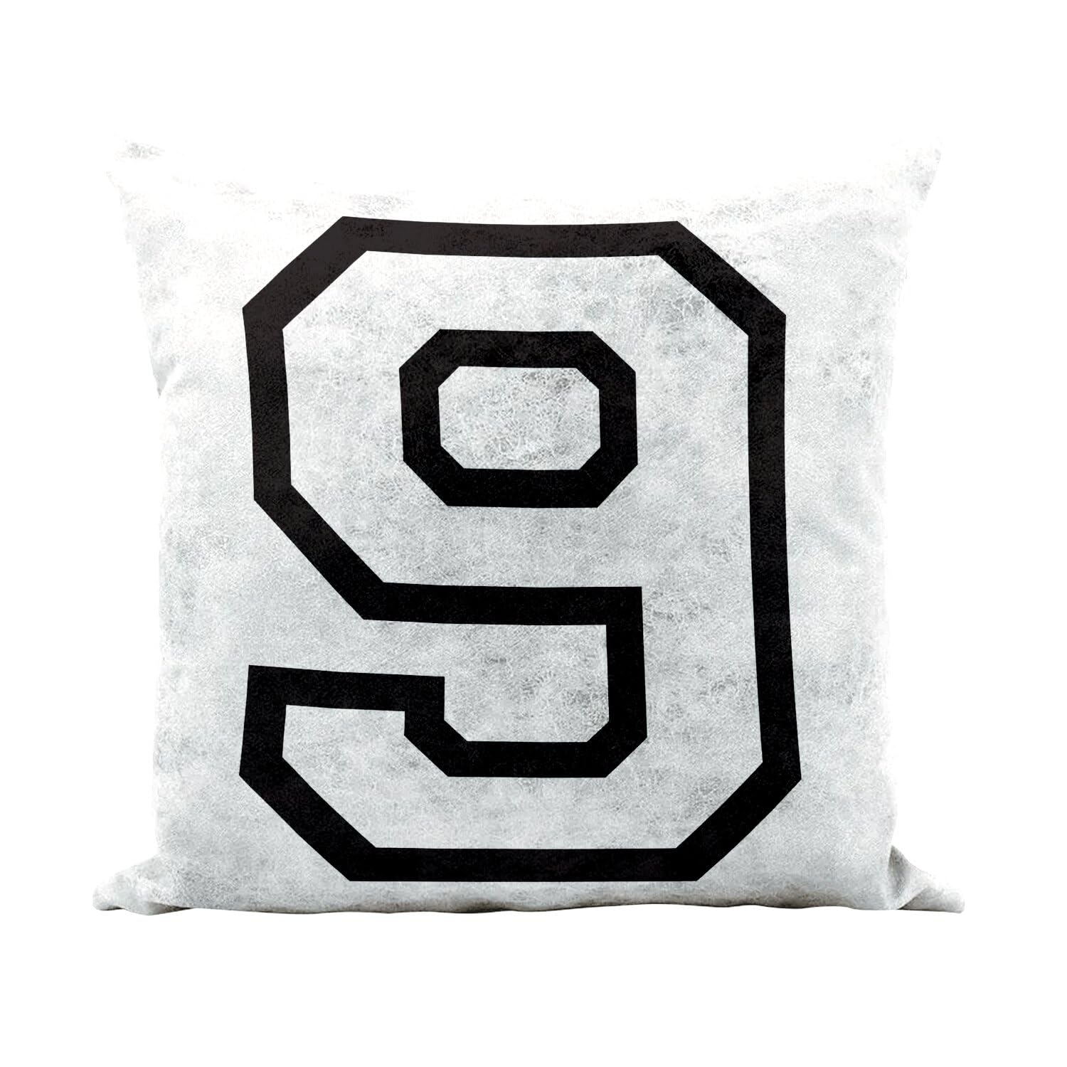 Coussin maillot 9 noir et blanc similicuir blanc pour nettoyer facilement la déco