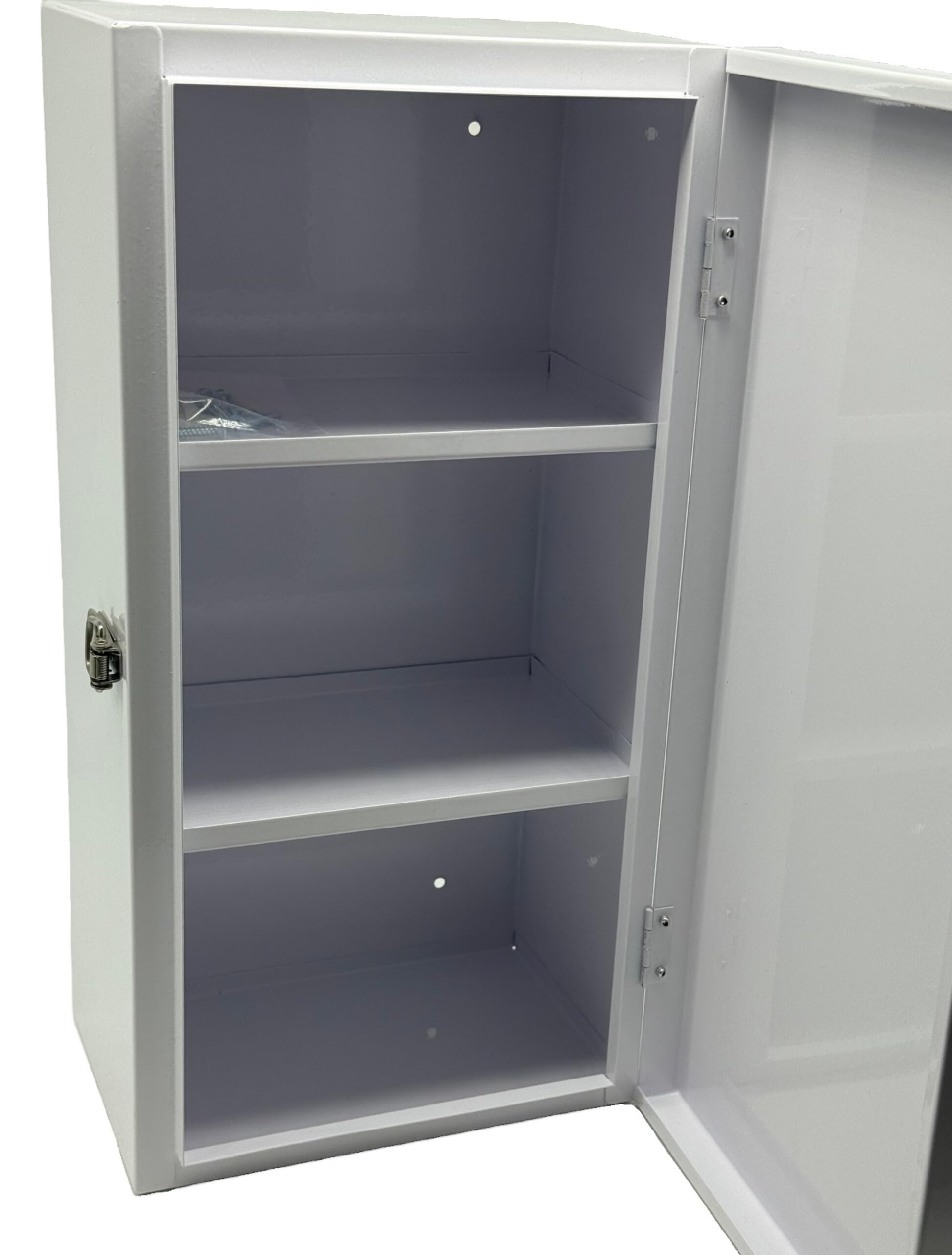 Armoire à Pharmacie Relaxdays, 3 Compartiments, H x L x P : 42 x 21 x 15,5 cm, pour médicaments, Mural, Blanc/Vert