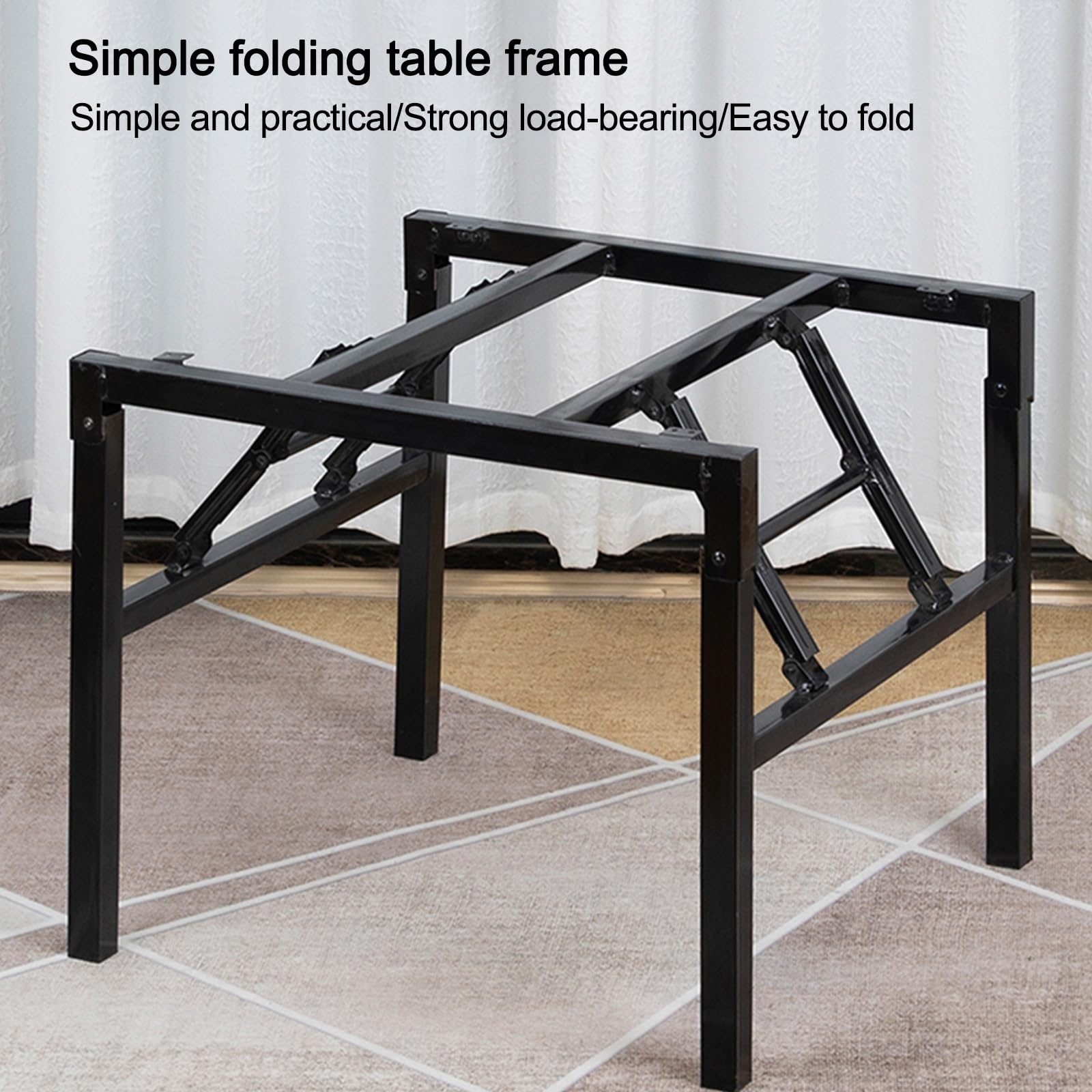 Wytrzymałe szare składane metalowe nogi stołowe do stolika kawowego DIY biurka i nie tylko - 50 x 50 x 60 cm (19,7 x 19,7 x 23,6 cala) - wszechstronne i stylowe wsparcie dla każdego mebla