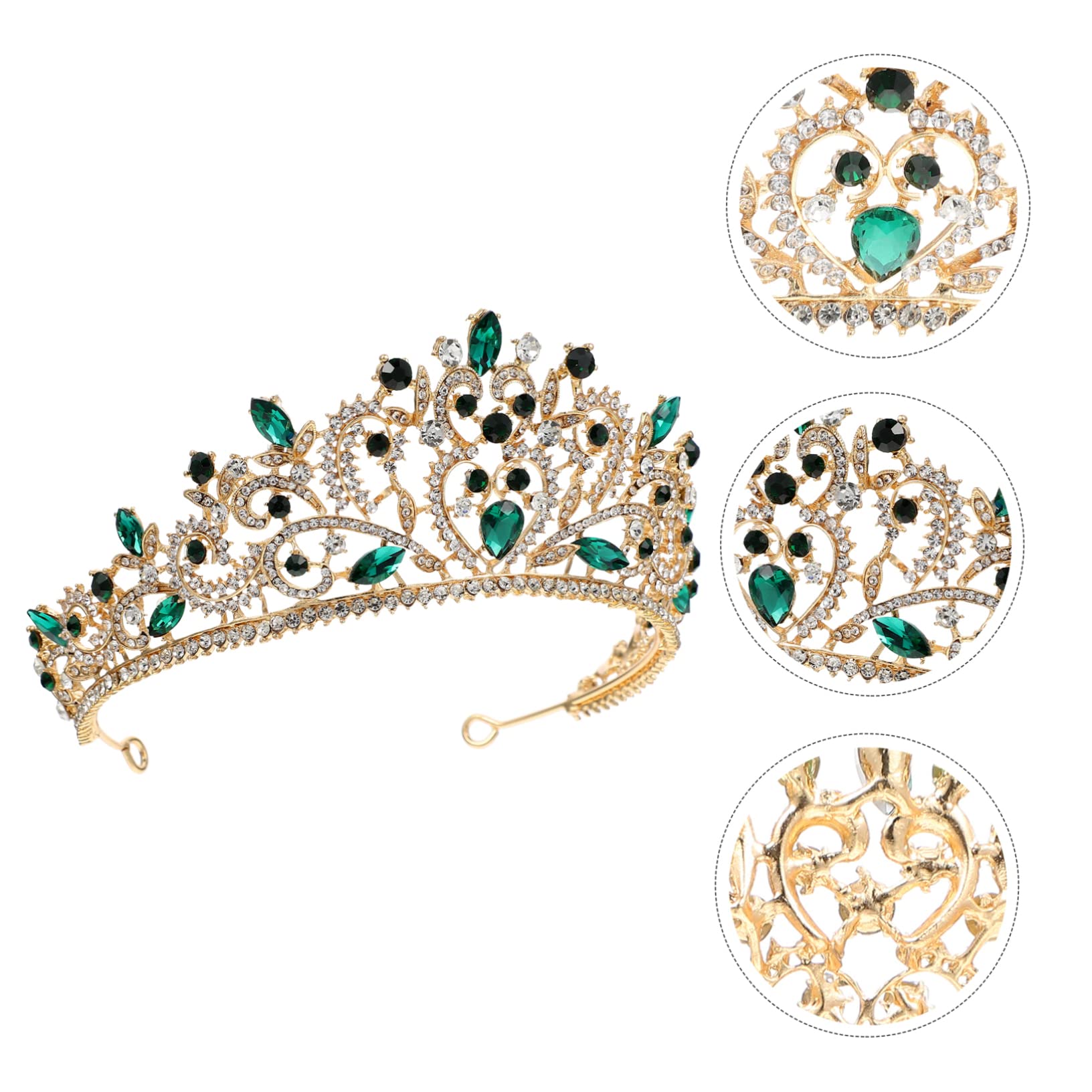 FOMIYES Krone Haarschmuck Tiaras für Frauen Kopfschmuck für die Braut Haarschmuck für die Hochzeit Dusche Haarschmuck für die Braut Tiara für Frauen Mädchen Tiara braut strass tiara Metall