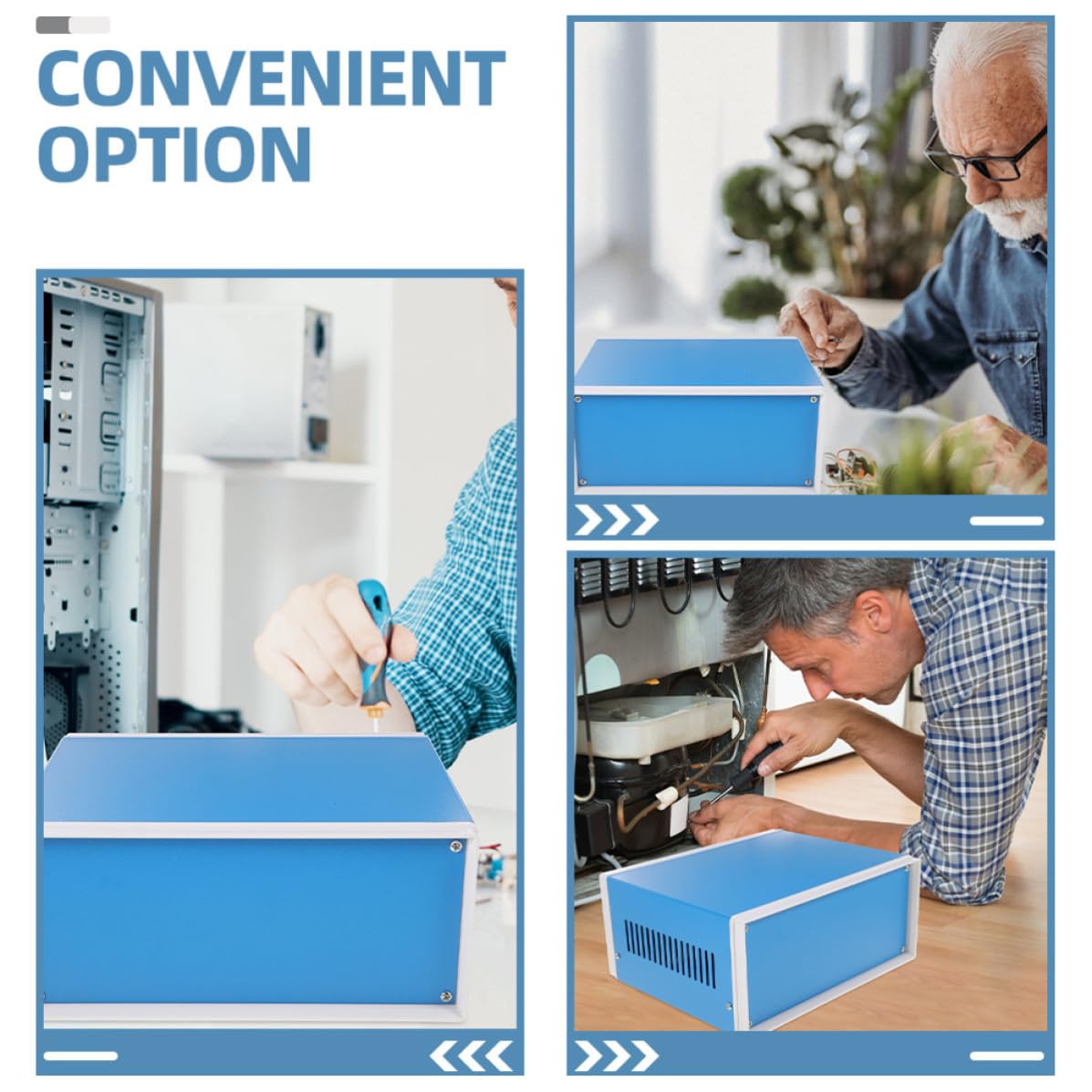 Caja de proyecto metálica 120x320x268 mm con tornillos y protección para uso en estaciones de metro y cajas de registro eléctrico