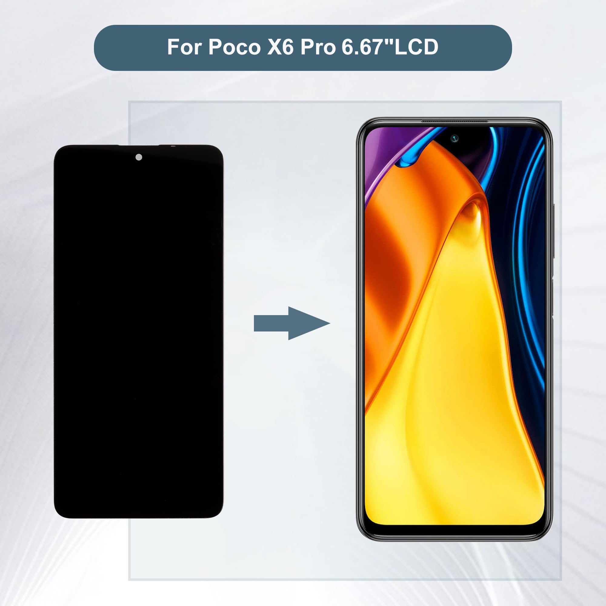 6.67 ''Original Pour Xiaomi Poco X6 Pro 5G LCD 2311DRK48G Cadre D'affichage écran Tactile Numériseur Pour Poco X6 5G 23122PCD1G