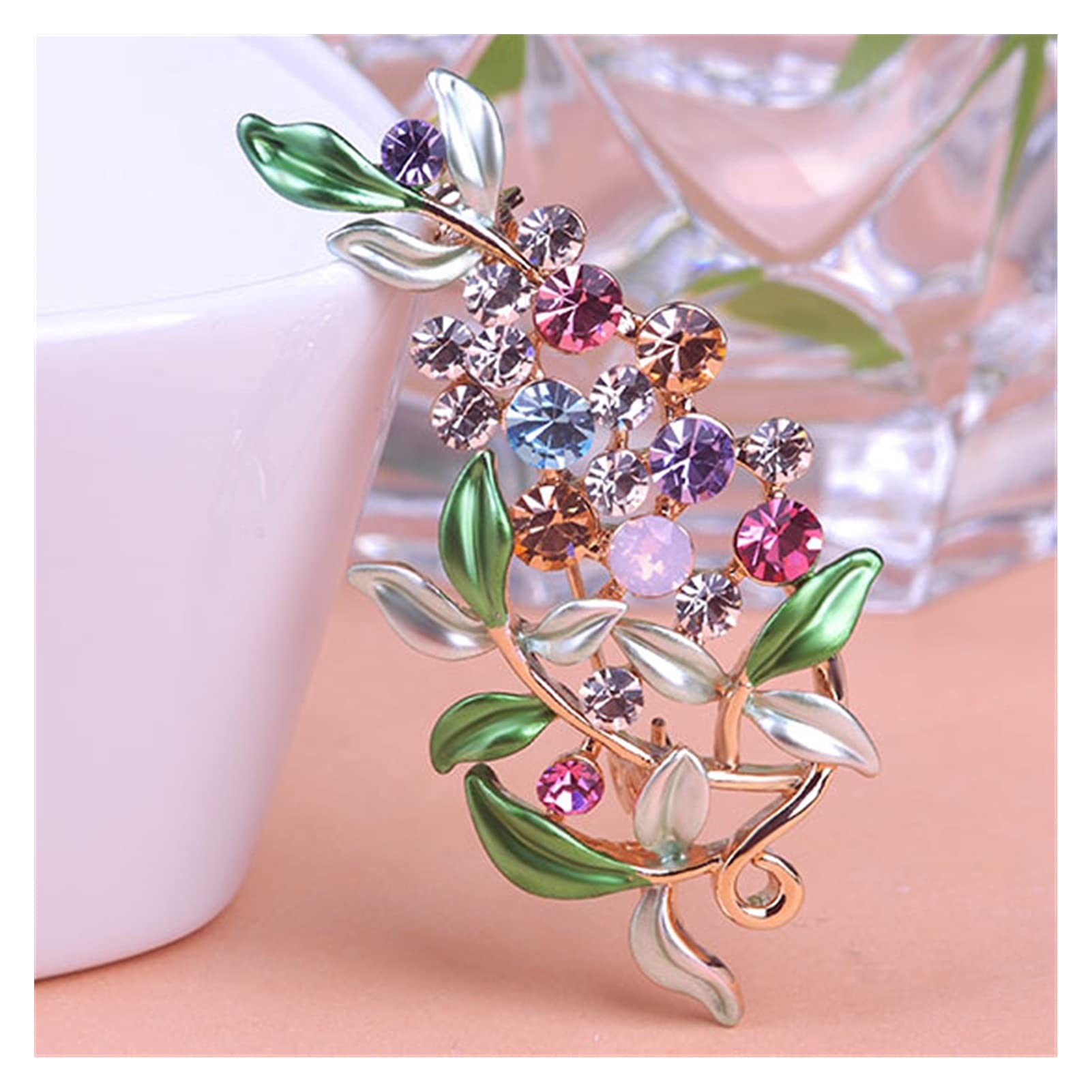 Broschen in Blumenform, bunt, Strass, Legierung, Metall, Schmuck für Damen und Mädchen, Schal, Schnalle, Partykleid, Broschennadeln