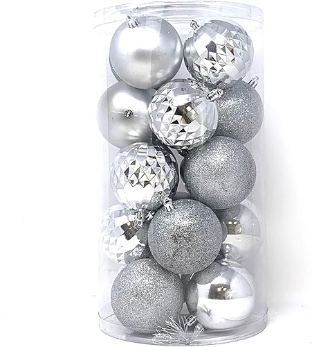 Miniatura 17 de allgala Bolas de adorno de Navidad grandes de 3 pulgadas (3.1 in) para árbol de Navidad, estilo 4 (paquete de 20, negro)