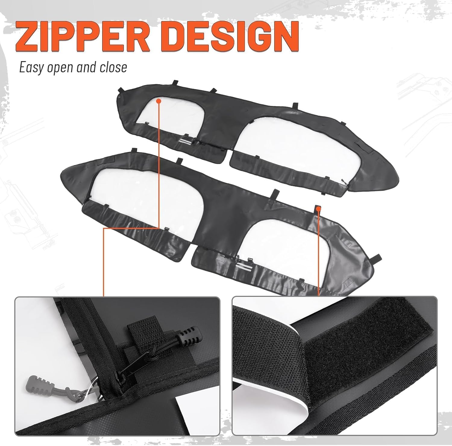 Soft Upper Doors Window Side Windows w/Zipper Cab Enclosure Compatible with Can Am Maverick X3 Max X ds rs mr DS RS Turbo R RR 2017-2025 Door Panels UTV Accessories