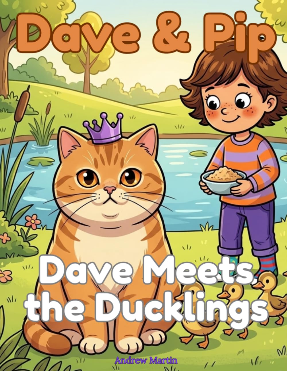 Dave & Pip: Dave Meets the Ducklings: A Funny Cat Story and Colouring Book for Kids Ages 5-9 (Dave & Pip: Standalone Stories)