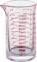 Vista 1 de Ackers 4 Oz Glass Measuring Cup,Borosilicate Shot Glass with V-Shaped Spout-Red Line Rojo (individual)