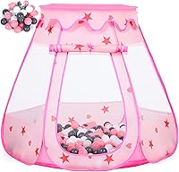 Vista 15 de Alberca de pelotas para niños pequeños con 50 pelotas, tienda de campaña desplegable, casa de juegos para interior y exterior con bolsa