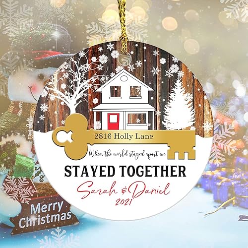Vista 43 de Adorno de Navidad personalizado para inauguración de la casa, regalo para propietario de una casa nueva, nuevas aventuras, nuevos recuerdos, adorno