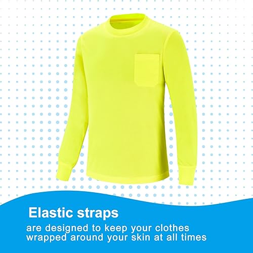 Miniatura 2 de A-SAFETY Camiseta de manga larga con logotipo personalizado de alta visibilidad (XS-6XL)