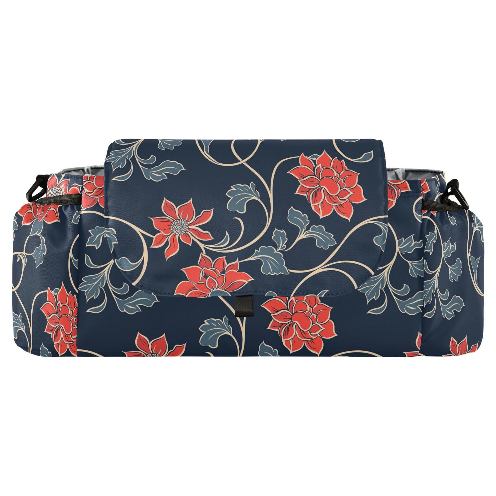 miaozhen Red Traditional Floral Design baby stroller organizers stroller caddy insulated carrito para accesorios para coche de