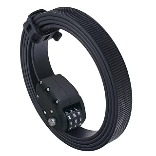 OTTOLOCK OTTOLOCK Steel & Kevlar Combination Bike Lock | Lightweight, Compact, Durable Design | Ideal for Cycling & Outdoor Gear (Stealth Black, 60 inch)