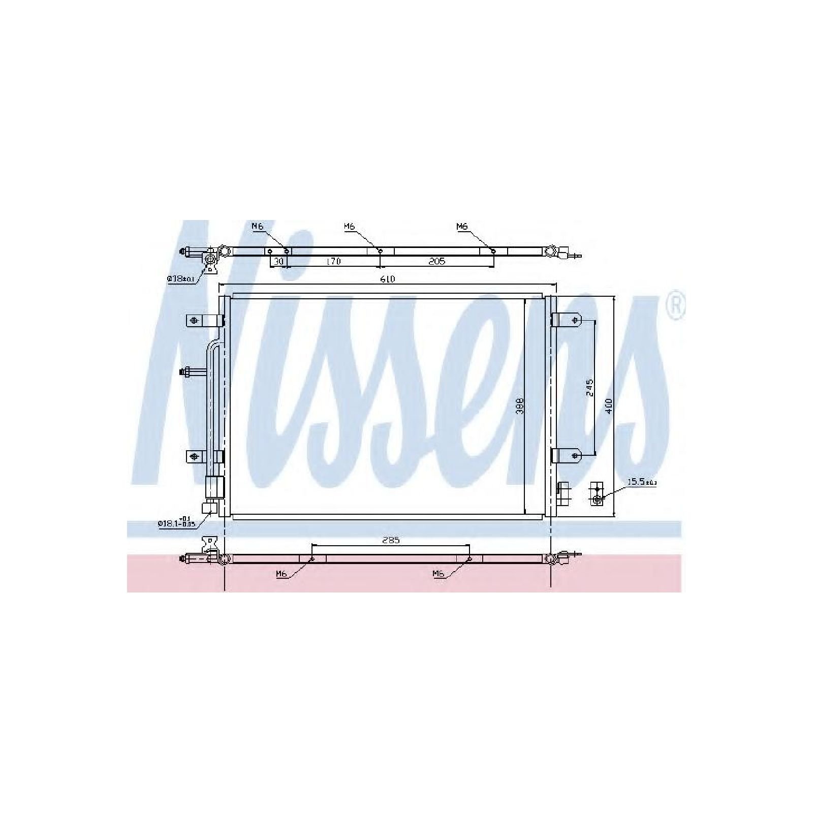 Nissens 940139 - Condensatore, Climatizzatore-image