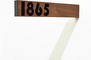 Modern House Plaque - Custom Number Sign - Bauhaus Font Numbers - Laser Engraved Sign - Personalized Address Plaque - Contemporary Sign