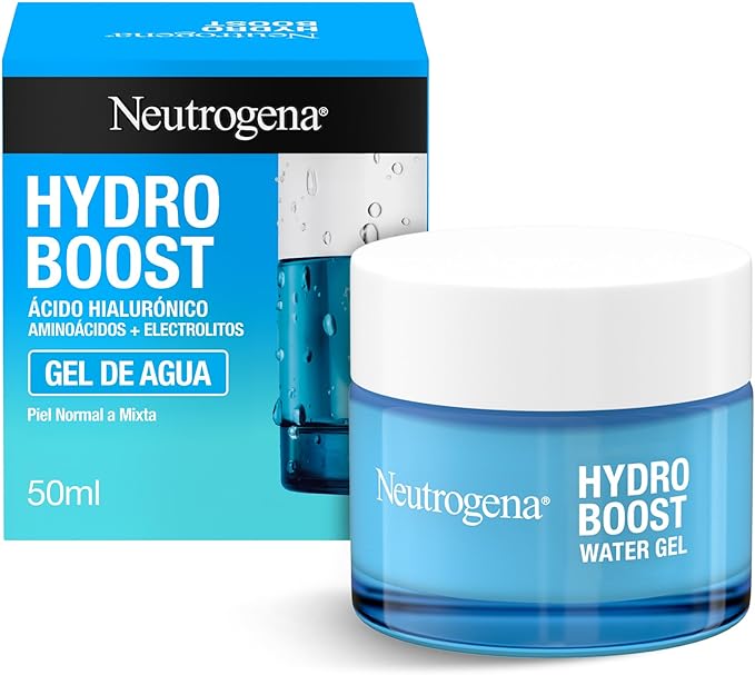 Neutrogena, Hydro Boost Water Gel, Normal to Combination Skins, Long-Lasting Non-Oily Hydration, with Hyaluronic Acid and Trehalose of Naturally Origin, Developed with Dermatologists, 50 ml