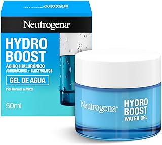 Neutrogena Hydro Boost Gel de agua (50 ml), gel hidratante facial con ácido hialurónico y aminoácidos, 72 horas de hidratación, fórmula no grasa, para piel normal o mixta