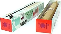 ChicWrap Refillable Plastic Wrap Dispenser with 12" x 250' BPA-Free Roll & Safe Slide Cutter - Kosher Certified Kitchen Tool
