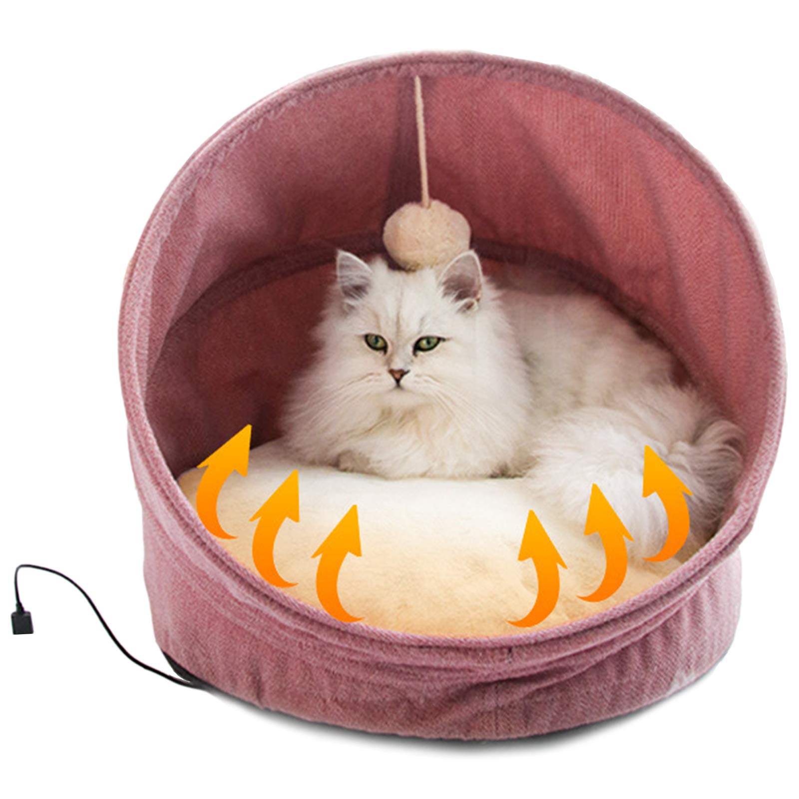 Cama para Mascotas,Manta Eléctrica para Gato/Perro Interior, Almohadilla Térmica para Mascotas con Una Alfombra Suave para Mascotas, Alfombrilla De Calentamiento Interior