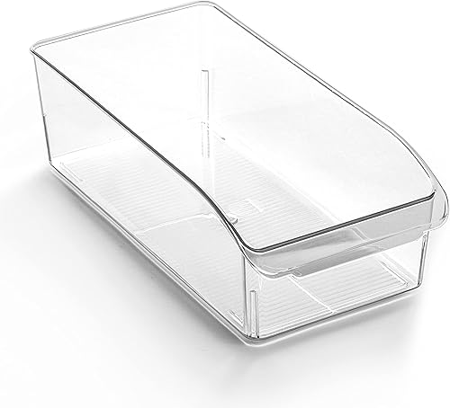 BINO Contenedores de almacenamiento de plástico, pequeños  THE CURVE COLLECTION  Contenedores organizadores multiusos  Contenedores de