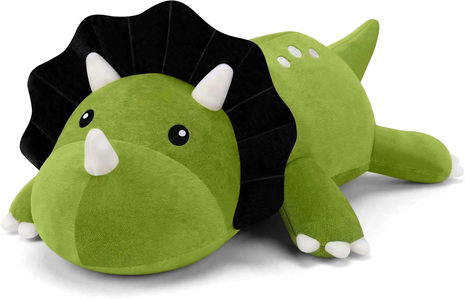 TOYSYM Weighted Stuffed Animals Triceratops, Dinosaur Plush with Weighted Beads, Cute Triceratops Dinosaur Stuffed Animals Pillow Gifts for Adults Kids Boys Girls 23.6inch