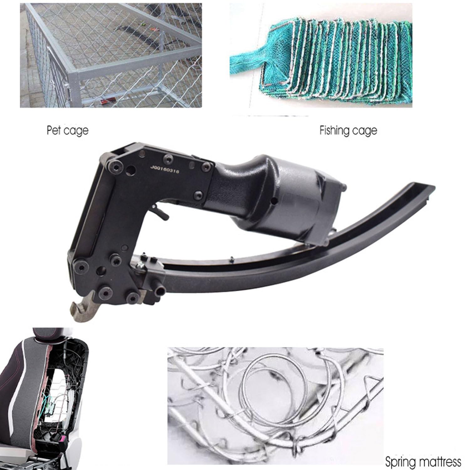 Pneumatyczny pistolet do zaciskania, pneumatyczne narzędzie do kosiarki, pneumatyczny pistolet mocujący do materacy, klatki dla zwierząt, klatka wędkarska, siedzisko