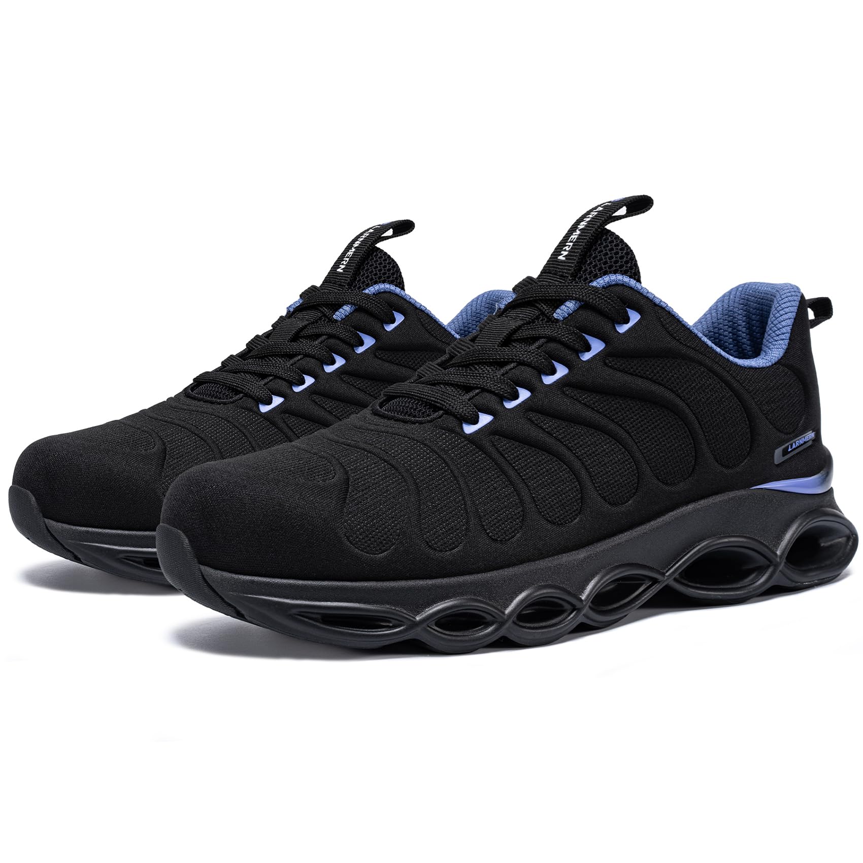 LARNMERN Scarpe Antinfortunistiche Uomo Scarpe Antinfortunistica Moda Traspiranti Leggere con Punta in Acciaio Ammorti Scarpe da Lavoro Comodo